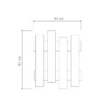 Appendiabiti a muro Wave antracite 8 ganci - immagine 2