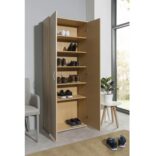 Armadio Andy 3 con 5 ripiani rovere sonoma L70xP34x187h - immagine 3