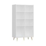 Armadio multiuso Jose bianco 2 ante particolari oro 90x47x164h - immagine 5