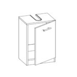 Base sottolavello Solo11 bianco anta reversibile - immagine 2