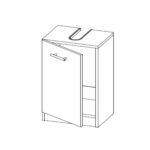 Base sottolavello Solo11 bianco anta reversibile - immagine 3