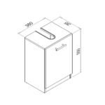 Base sottolavello Solo11 bianco anta reversibile - immagine 4