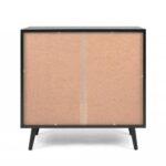 Cassettiera Vienna03A 3 cassetti nera con frontali vimini - immagine 7