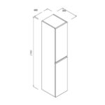 Colonna pensile bagno Carezza bianco lucido 40x35x170 - immagine 2
