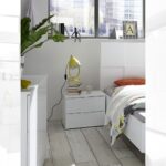 Coppia Comodini Ottica 2 cassetti bianco laccato opaco