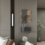 Composizione mensole da parete Belita antracite noce - immagine 2