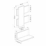 Composizione mensole da parete Belita antracite noce - immagine 5