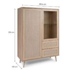 Credenza Bali 53A 2 ante e 2 cassetti effetto vimini - immagine 7
