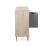 Credenza Epik 51 rovere antracite grigio 3 ante 120x40x88,3 - immagine 5
