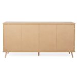 Credenza Epik 52 rovere antracite grigio 3 ante 2 cassetti 180x40x88,3 - immagine 6