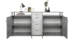 Credenza Maximo 4 ante e 4 cassetti cemento - immagine 2