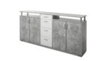 Credenza Maximo 4 ante e 4 cassetti cemento - immagine 3