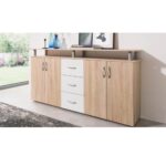 Credenza Nevada 4 ante e 3 cassetti rovere