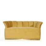 Divano 2 posti Argentario velluto mostarda - immagine 2