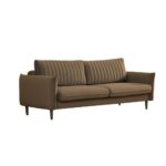 Divano Abra marrone chiaro 3 posti funzione letto - immagine 2