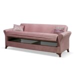 Divano Buket 3 posti letto contenitore rosa antico - immagine 2