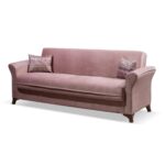 Divano Buket 3 posti letto contenitore rosa antico