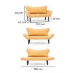 Divano Chatto bordeaux 2 posti con braccioli reclinabili - immagine 4