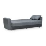 Divano letto con contenitore Rotterdam grigio 228x90x89H - immagine 3