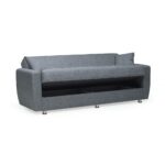Divano letto con contenitore Rotterdam grigio 228x90x89H - immagine 4