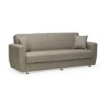 Divano letto con contenitore Rotterdam tortora 228x90x89H