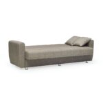 Divano letto con contenitore Rotterdam tortora 228x90x89H - immagine 4