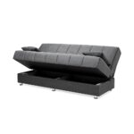 Divano letto contenitore Braga grigio 191x55x90 - immagine 4