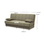 Divano letto contenitore Braga grigio 191x55x90 - immagine 5