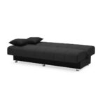 Divano letto contenitore Braga nero 191x55x90 - immagine 2