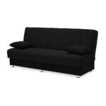 Divano letto contenitore Braga nero 191x55x90
