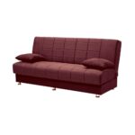 Divano letto contenitore Braga rosso 191x55x90