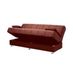 Divano letto contenitore Braga rosso 191x55x90 - immagine 4