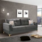 Divano letto contenitore Kemer grigio scuro