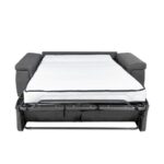 Divano letto Delhia  3 posti grigio cenere poggiatesta recliner 226x108 - immagine 3