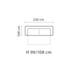 Divano letto Delhia  3 posti grigio cenere poggiatesta recliner 226x108 - immagine 5