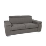 Divano letto Delhia  3 posti grigio poggiatesta recliner 226x108