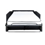 Divano letto Devon 3 posti nero poggiatesta recliner 209x108 - immagine 3