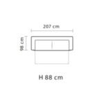 Divano letto Dorado 3 posti grigio antara 207x98 - immagine 4