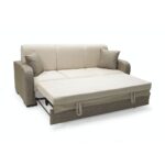 Divano letto Orion 3 posti tessuto doppio colore beige - immagine 5