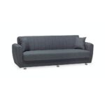 Divano letto Piano con contenitore grigio