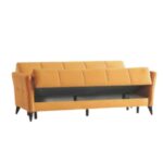 Divano Levy 3 posti in tessuto Mango con contenitore e letto - immagine 4