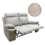 Divano Milano 2 posti 2 recliner manuali beige - immagine 2