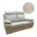 Divano Milano 2 posti 2 recliner manuali beige - immagine 3