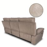 Divano Milano 3 posti 2 recliner manuali beige - immagine 3