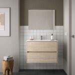 Mobile bagno sospeso Tovel rovere 80x46x54 H