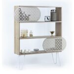 Libreria 3 ripiani Ilia rovere nero 94x25x117 MT1905121 - immagine 2