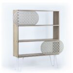 Libreria 3 ripiani Ilia rovere nero 94x25x117 MT1905121 - immagine 5