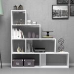 Libreria a scala Alis 145x145 cm. bianca - immagine 3