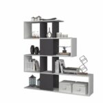 Libreria bifacciale Aktif 145x145x29 cm. bianco ghisa - immagine 3