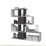 Libreria bifacciale Aktif 145x145x29 cm. bianco ghisa - immagine 4